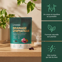 Sachet Lymona posé sur une étagère : équilibre, plantes, routine bien-être