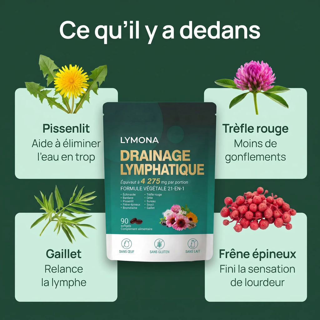 Ce qu'il y a dedans : pissenlit, trèfle rouge, gaillet, frêne épineux